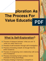 Self Exploration As The Process For Value Education