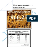 India's Kharif Crop Sowing During 2014-2015