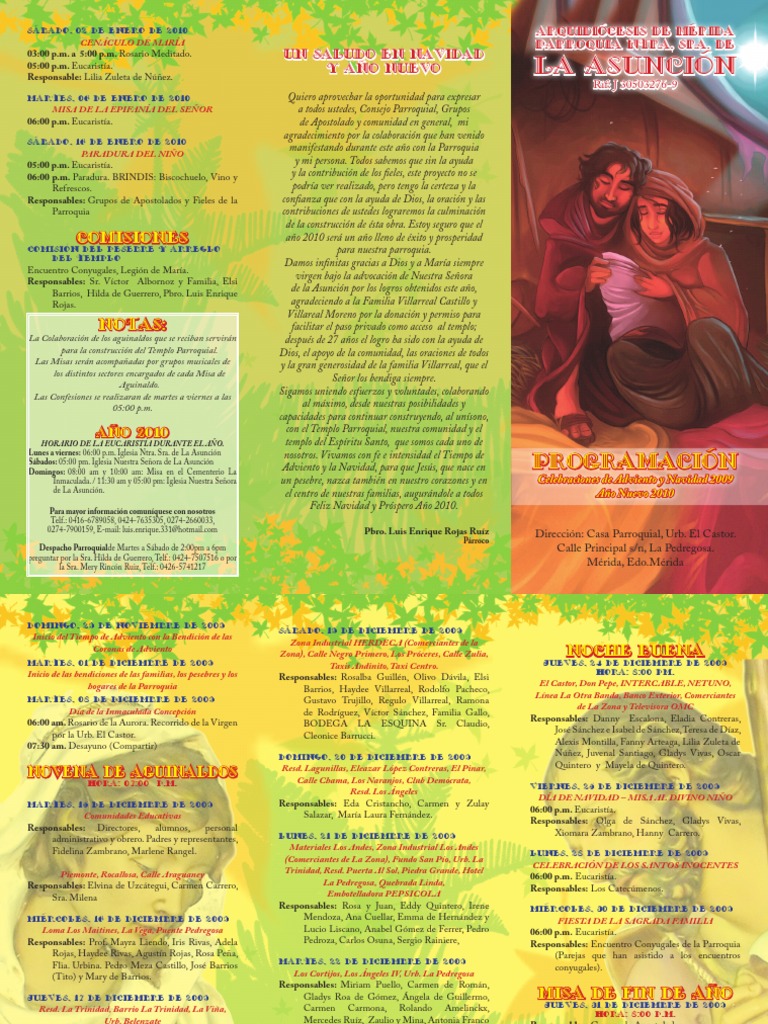 Triptico | PDF | María, madre de Jesús | Misa (liturgia)