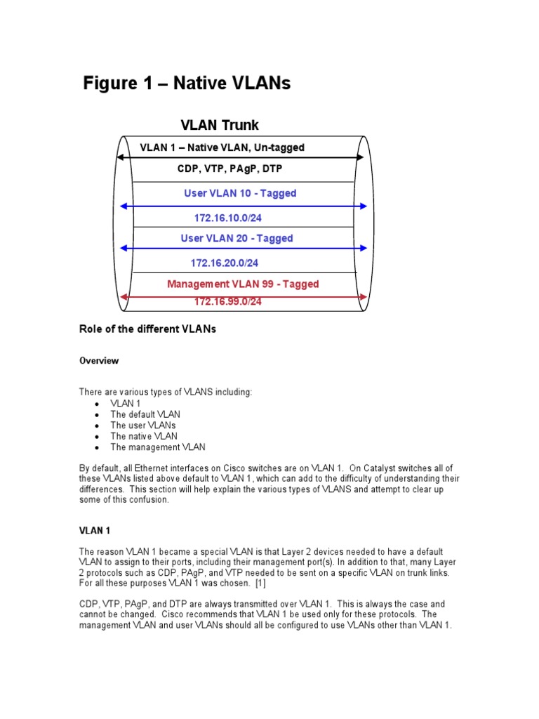 Figure 1 - Native Vlans: Vlan Trunk | PDF | Computers