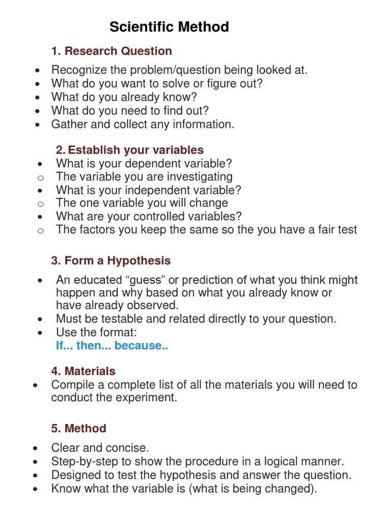 Scientific Method Experiment Guide | PDF