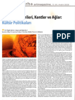 Ozgur Uckan - Kultur Politikalari, Kentler ve Aglar- RH+ artmagazine-Aralik 2009