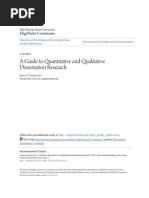 A Guide To Quantitative and Qualitative Dissertation Research