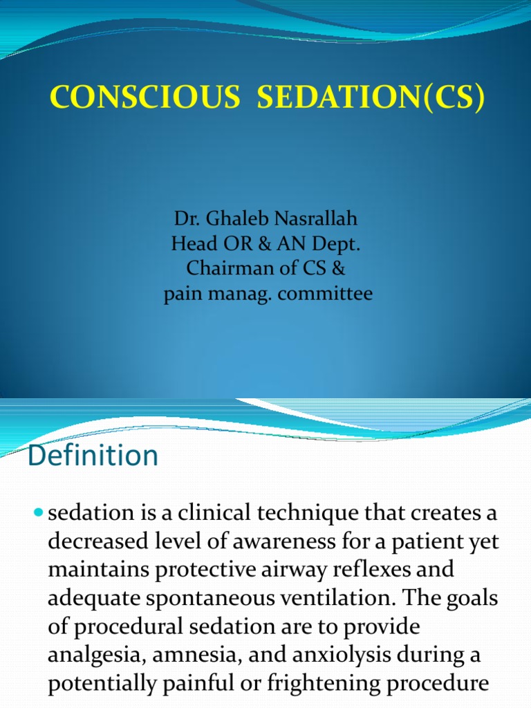 CONSCIOUS SEDATION STANDARDS PPT Anesthesia Physical Examination