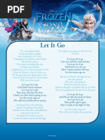 Frozen Activity Song Lyrics