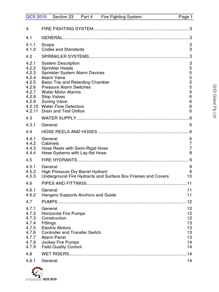 Fire Protection System Pdf Fire Sprinkler System Pump