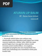 Aturan Lip Balm