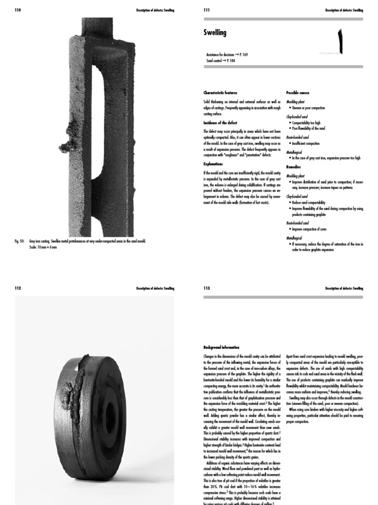 Swelling Defects in Casting Processes | PDF | Casting (Metalworking ...
