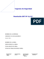 Resolución SRT 051-97-Programa - Seguridad