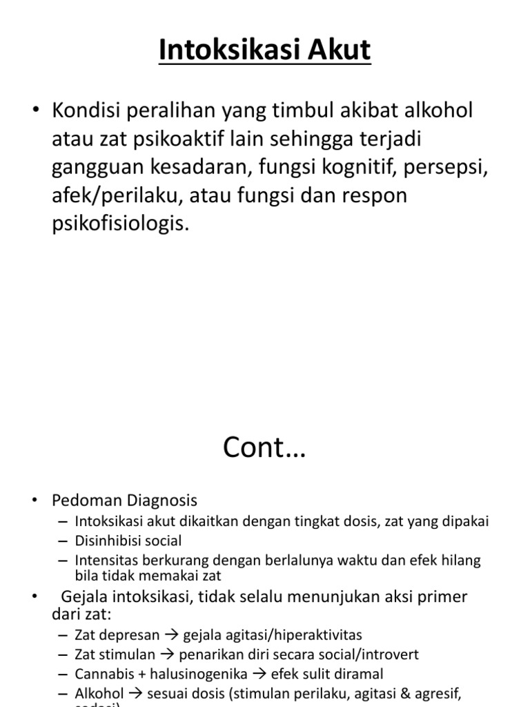 Intoksikasi Akut dan Gejala Introvert | PDF | Gaya Hidup