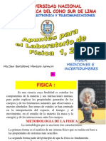 Capitulo I Fisica y Teoria de Errores