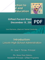 Introduction To Gifted and Talented Education