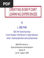 Creating Significant Learning Fink