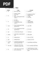 Describing My House Preposition And Postposition Verb