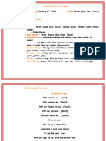 14 - Weekly Planning For English - Jan 17th, 2011