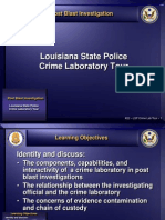 Louisiana State Police Crime Laboratory Tour: Post Blast Investigation