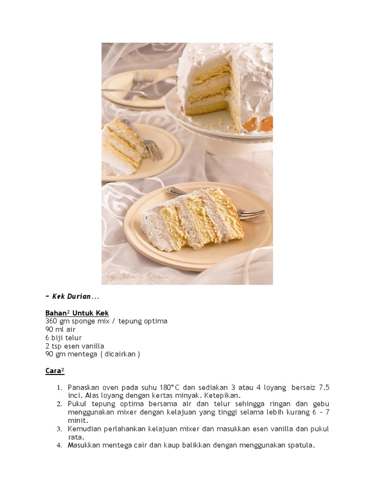Kek Durian Pdf
