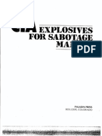 CIA Explosives For Sabotage Manual Paladin Press 1987