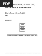 Memoir, Correspondence, And Miscellanies, From The Papers Of Thomas Jefferson, Volume 1 by Jefferson, Thomas, 1743-1826