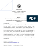 Programa Post-estructuralismo Para Filosofia Contemporanea