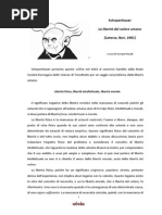 Schopenhauer - Libero Arbitrio