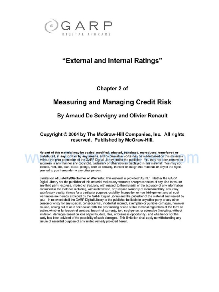 External And Internal Ratings | Externes Rating als strategische ...