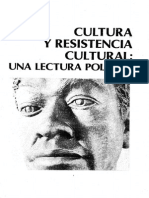 Cultura y Resistencia Cultural
