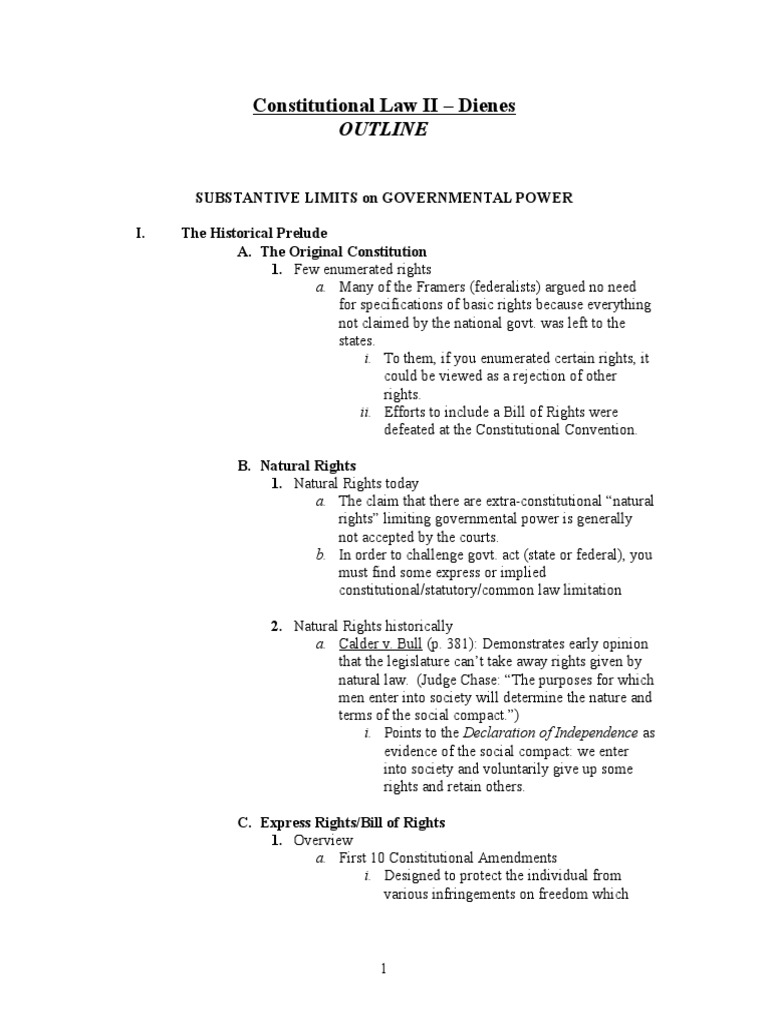 Constitutional Law II - Dienes - Fall 2003 | PDF | Abortion | Natural ...