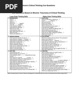 20 Bloom Question Cues Chart PDF | PDF | Critical Thinking | Reading ...