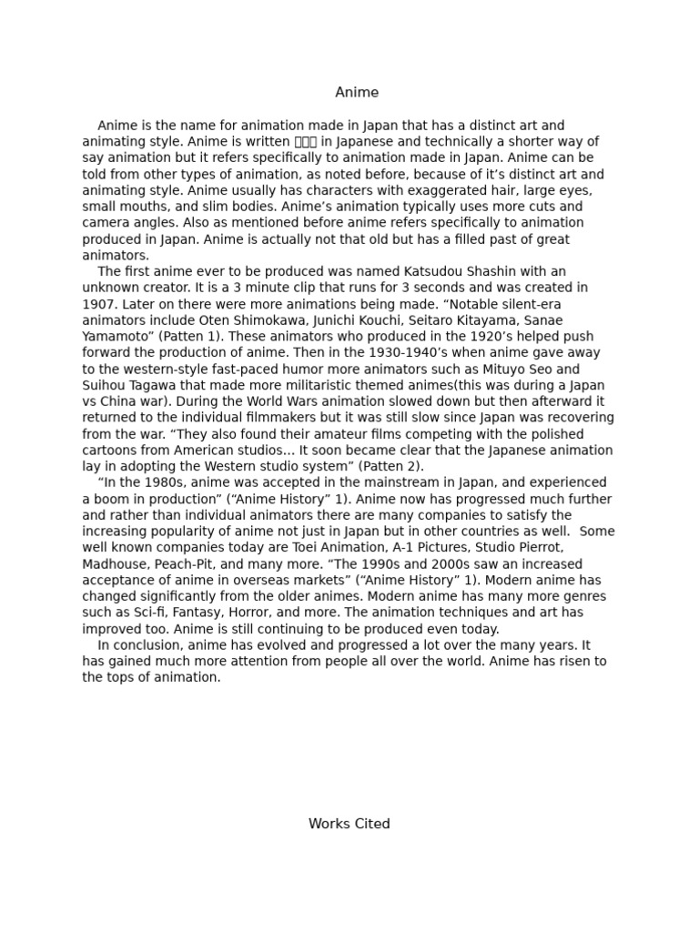 Anime topics to write about picture