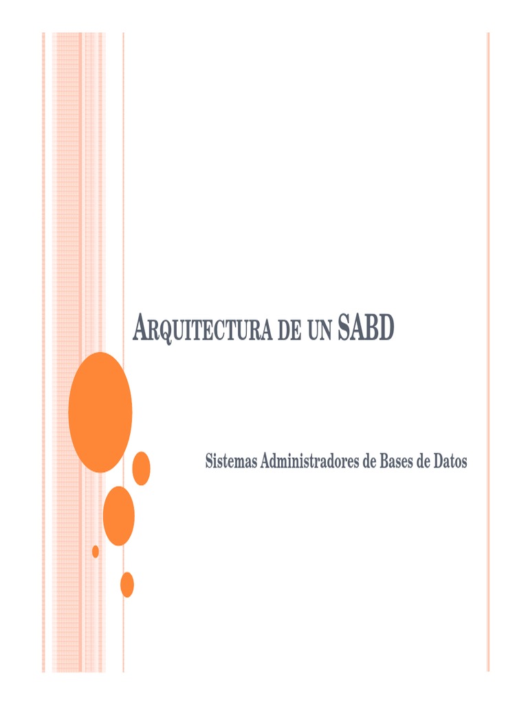 Arquitectura de un SABD Oracle | PDF | SQL | Oracle Corporation