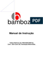 Bambozzi Talha Eletrica Manual de Instrucao 439850