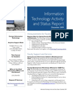 December 2009 IT Status Report