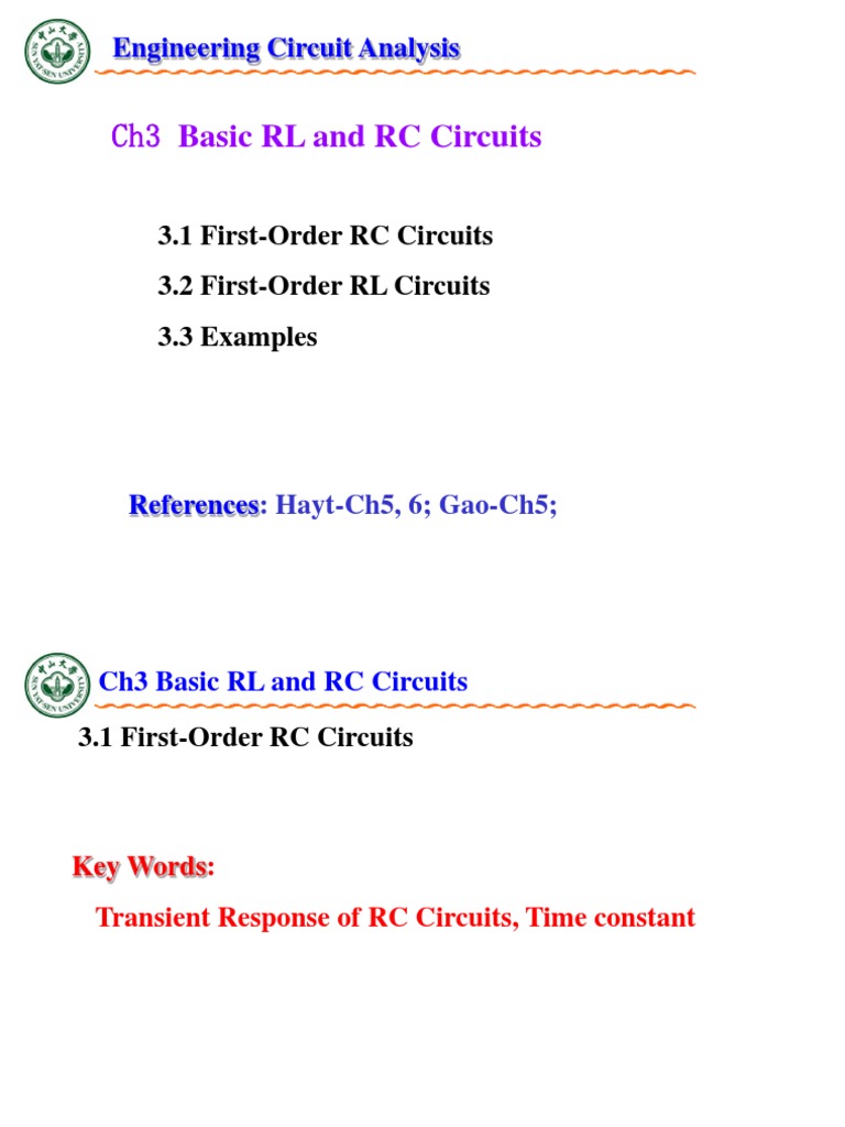 First-Order Circuit Analysis Basics | PDF | Electrical Network | Signal ...