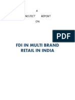 Fdi in Multi Brand Retail in India: A Project Report ON