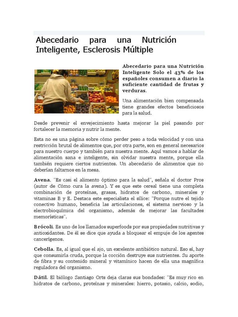 Abecedario de Alimentos Saludables | PDF | Nutrientes | Alimentos