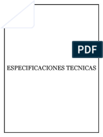 Especificaciones Tecnicas