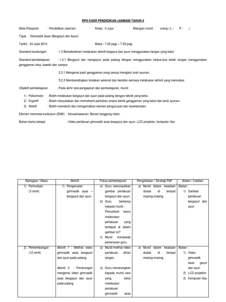 M1 Gimnastik Asas Gayut Dan Ayun Pdf