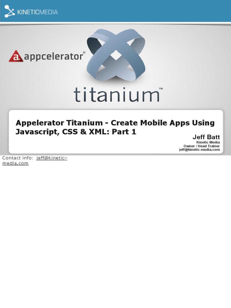 Appcelerator Titanium Mobile App Guide | PDF | J Query | Cascading ...