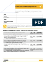 Conflict of Interest and Confidentiality Agreement - Panel