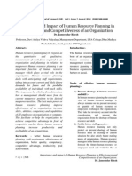 Importance and Impact of Human Resource Planning in Effectiveness and Competitiveness of An Organization by DR Jameendar Ritesh