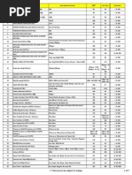 Catalog Price Sheet