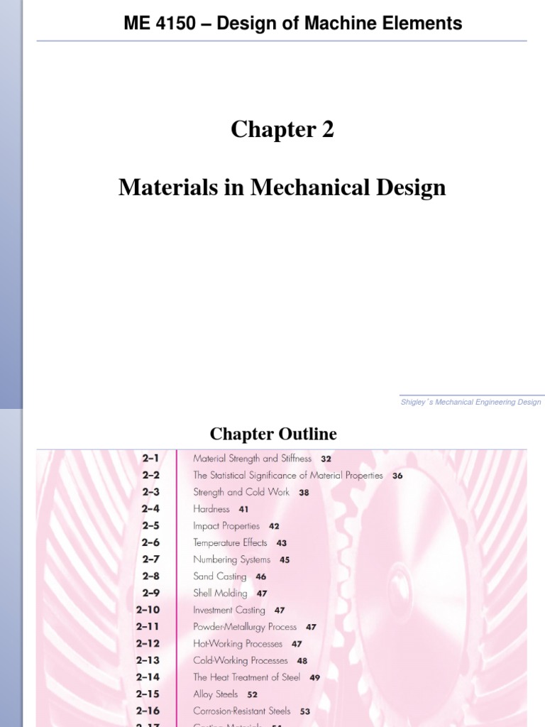 Mechanical Design Materials Overview | PDF | Deformation (Engineering ...