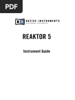 NI Reaktor マニュアル Reaktor Manual | PDF | Synthesizer | Computer Network