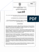 Decreto 1190 de 2012