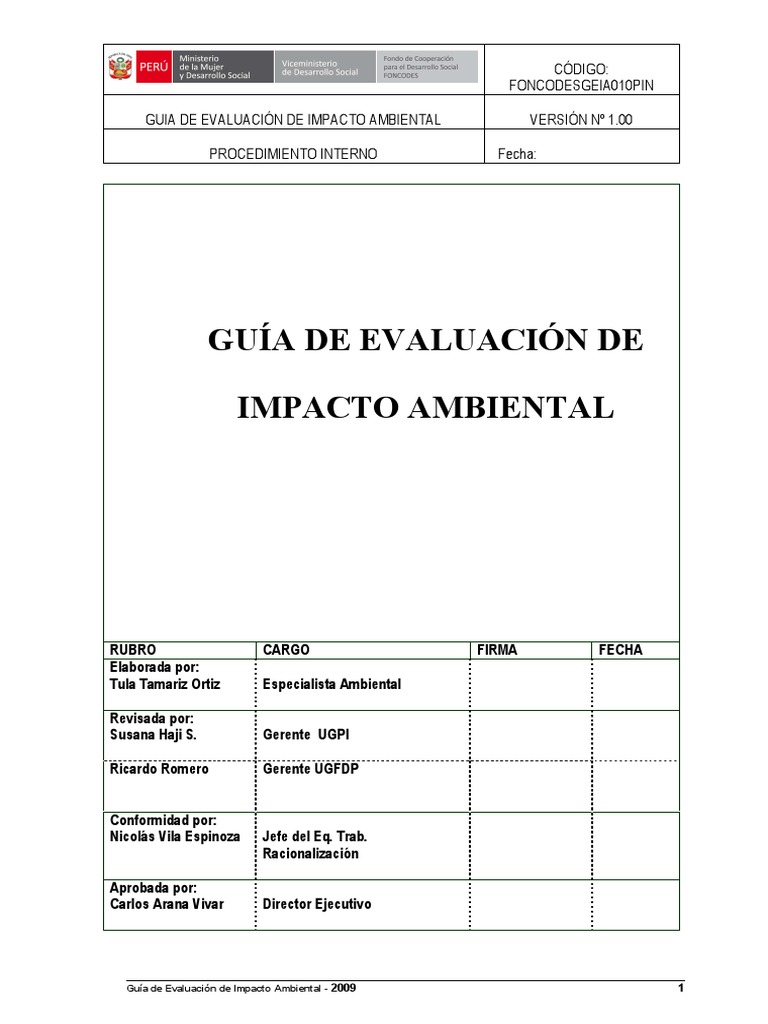 02 Guia Impacto Ambiental | PDF | Evaluación de impacto ambiental ...