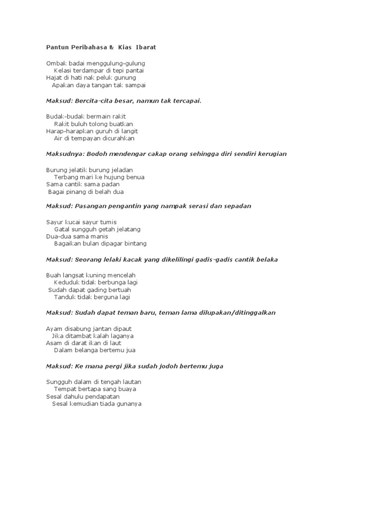 Pantun Peribahasa Pdf