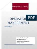 Operation Management: Assignment