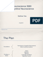 Neuroscience 3680 Cognitive Neuroscience: Matthew Tata
