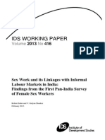 Sex Work and Its Linkages With Informal Labour Markets in India: Findings From The First Pan-India Survey of Female Sex Workers
